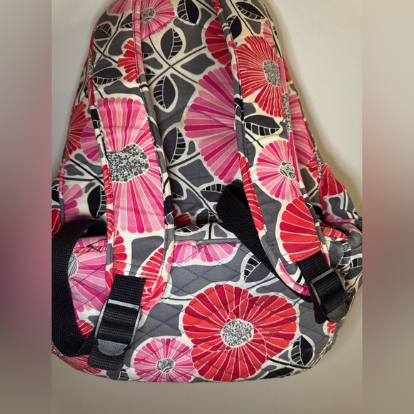Vera Bradley Pink and Gray Floral Backpack - Picture 7 of 9
